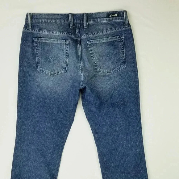 Lucky Brand 6/28 Classic Rider Crop Dungarees Womens Blue Denim Jeans size 28X23 - Picture 1 of 9